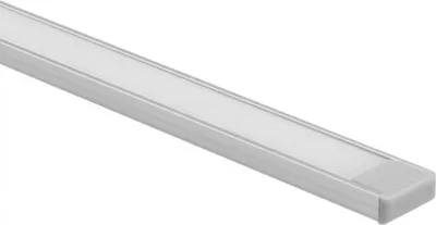 Obrázok produktu pre Hliníkový profil pre LED pásy Eloxovaný zapustený/povrchový 2 m s difúzorom z mliečneho skla a koncovkami Ecolight