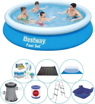 Zdjęcie produktu dla Bestway Fast Set 366x76 cm okrągły - 8 elementów - Basen wraz z akcesoriami