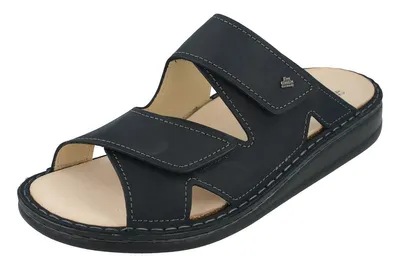 Produktbild von FINN COMFORT Danzig Soft Herren Pantolette dunkelblau Nubukleder : 44 Schuhgröße: 44