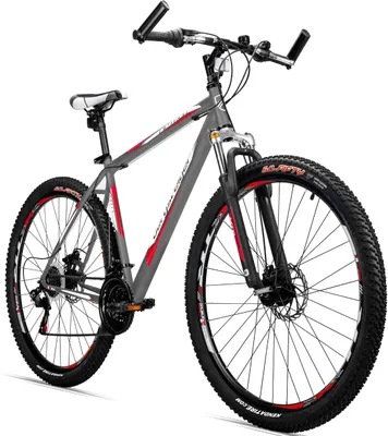 Produktbild von Bergsteiger Detroit 29 Zoll Mountainbike, geeignet ab 170 cm, Scheibenbremse, Shimano 21 Gang-Schaltung, Gabel-Federung mit Lockout-Funktion, Jungen-Fahrrad & Herren-Fahrrad