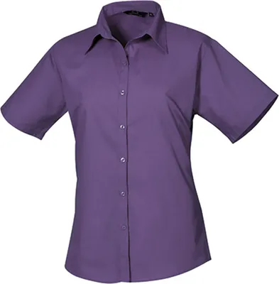 Zdjęcie produktu dla Bluzka damska Premier Workwear Poplin z krótkim rękawem
