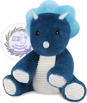 Productafbeelding van Dinosaurusknuffels, verwarmbare knuffels als warmtekussen voor krampen en pijn, marineblauwe dinosauruspluche voor angst en stress, dinosaurus voor