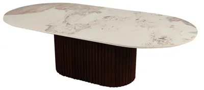Produktbild von Couchtisch Urban Chique 140cm aus Keramik in Marmoroptik - Beige