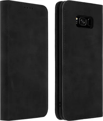 Image de Avizar, étui de protection en simili cuir pour Samsung Galaxy S8 Plus, couleur noire