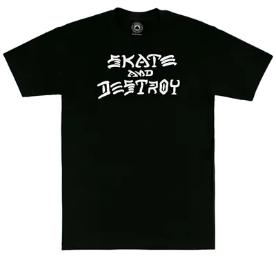 Productafbeelding van Thrasher Skate And Destroy T-shirt met korte mouwen, zwart, maat M, voor heren, kleur zwart, maat M