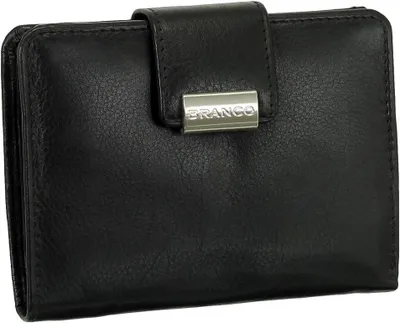 Produktbild von Ledershop24 Luxus Leder Damen Geldbörse XXL Portemonnaie Geldbeutel mit Druckknopf, 3 Steckfächer, 2 Klarsichtfächer, 9 Kartenfächer, Münzfach