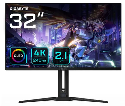 Obrázok produktu pre GIGABYTE AORUS FO32U2P, 80 cm (31.5"), 3840 x 2160 px, 4K Ultra HD, OLED, 0,03 ms, Čierna