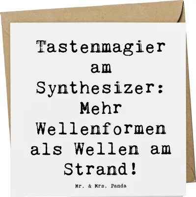 Produktbild von Mr. & Mrs. Panda Grußkarte Spruch Synthesizer Magie - Weiß - Geschenk, Musik, Instrument, elektronische Klänge, doppelkarte, faltkarte, elektronisches Musikinstrument