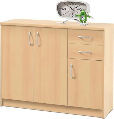 Produktbild von Kommode Standschrank Sideboard Beistellschrank Holzkommode Schrank "Olli V" Buche