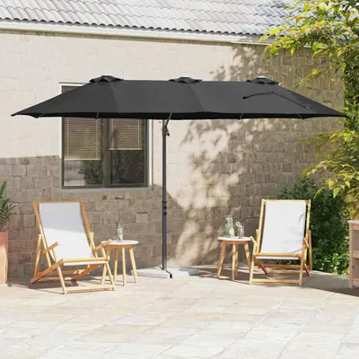 Obrázek produktu pro 2025 Moderní zahradní konzolová pergola černá 372 x 198 x 243 cm - Slunečníky,Design 6406538 1ks