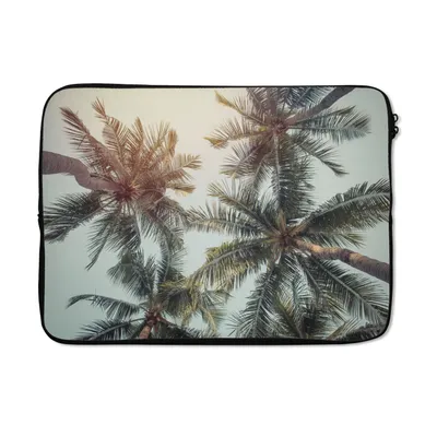 Produktbild von MuchoWow® Laptop Hülle 14 ZollPalme - Sommer - Tropisch Laptoptasche - Laptoptasche - Stoßsicher - Schutzhaube
