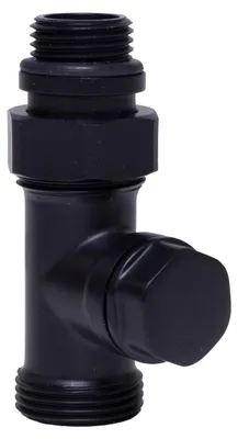 Immagine prodotto di sanicomfort Raccordo di ritorno per radiatore da 1/2 pollice, modello DG, nero RAL 9005