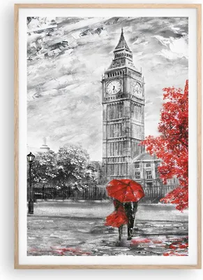 Produktbild von Gerahmtes Poster - Rahmen in heller Eiche - London Bus - 70x100 cm - Wand Bild - Wanddeko - Wandbilder - Kunstposter - Wandposter - Bilderrahmen - Bilder - Kunstdruck - Wandbild - P2NPA70x100-3866