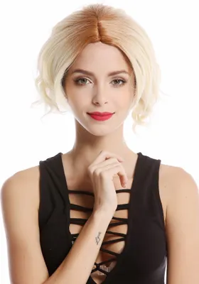 Produktbild von WIG ME UP Perücke kurz Mittelscheitel wellig Blond Mix YZF-4359-613