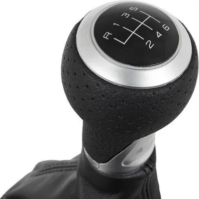 Produktbild von Silver Edition Schaltknauf + Schaltmanschette / Alu 6-Gang für Audi A3 S3 8L