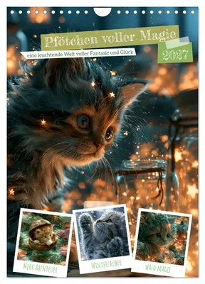 Produktbild von Pfötchen voller Magie (Wandkalender 2027 DIN A4 hoch), CALVENDO Monatskalender