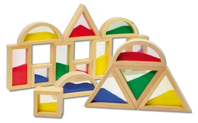 Produktbild von Fensterbausteine mit Sand 16 Teile Holz Acrylglas bunt ab 3 Jahre