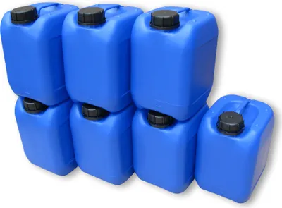 Produktbild von 7 Stück 5 Liter 5 L Kanister Wasserkanister Campingkanister Farbe blau lebensmittelecht DIN51 (7x5knb51)
