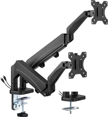 Produktbild von VVD Gaming Monitorhalterung 2 bildschirme gasfeder - monitorarm - usb 3.0 und typ c - voll einstellbar