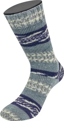 Produktbild von Lana Grossa MEILENWEIT 100 g Denim Mix zeitlose 4-fach Herren-Sockenwolle 420 m Farbe 4659 - Ecru/Nachtblau/Hellgrau/Grau