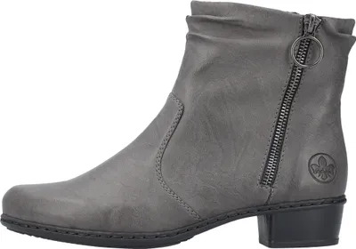 Produktbild von Rieker Damen Stiefelette Reißverschluss Blockabsatz Boot Y0741, Größe:37 EU, Farbe:Grau