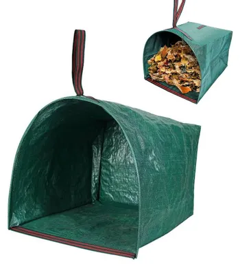 Productafbeelding van Tuinafvalzak, 150 liter, stabiele en opvouwbare tuinzak met handgrepen