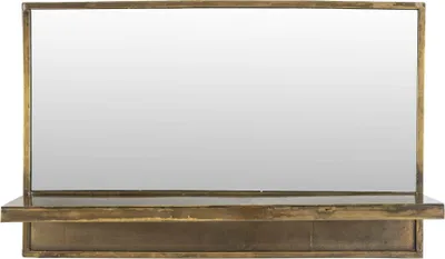 Produktbild von Wandspiegel Spiegel FEYZA HORIZONTAL mit Ablage messingfarbig