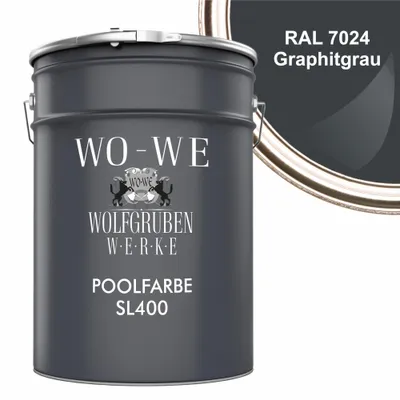 Produktbild von Schwimmbadfarbe Poolfarbe Schwimmbeckenfarbe SL400 Graphitgrau ähnl. RAL 7024 - 2,5L