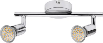 Produktbild von Rabalux 6987 Deckenstrahler 2 Spots Norton LED, GU10, 3W, 3000K, 500lm, silber, warmweiß, Modern, 25cm