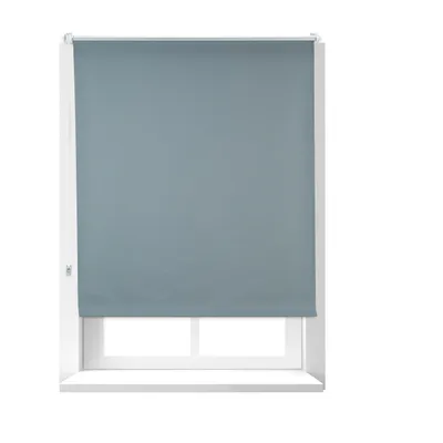 Image de 2 stores occultants, protection contre la chaleur, stores thermiques Klemmfix, stores latéraux occultants 100 x 165, tissu 96 cm, gris