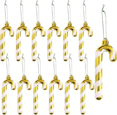 Produktbild von Herzwild Weihnachtsbaumschmuck Zuckerstangen zum Hängen 12er Set