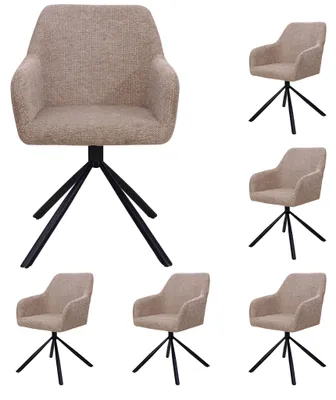 Produktbild von Diningsessel Cuneo - 6er Set - drehbar - hellgrau