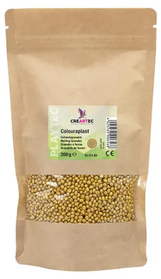 Produktbild von CREARTEC Colouraplast 200g - in glänzendem Gold - zum Basteln kreativer Dekorationen und Geschenke - Bastelspaß für die ganze Familie