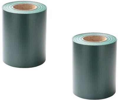 Imagen del producto de Protector de privacidad – con clips – refuerzos de PVC para vallas de doble varilla, color verde, 140 m x 0,19 m