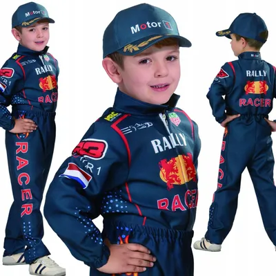 Produktbild von Rennfahrer Kostüm Overall Karneval Kinder Größe 104