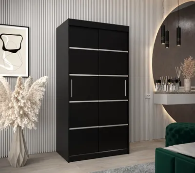 Obrázek produktu pro Šatní skříň ENNI - šířka 100 cm, černá