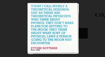 Zdjęcie produktu dla Alessi Design Interviews - Sottsass | Art.-Nr. DI05, EAN 8003299943678