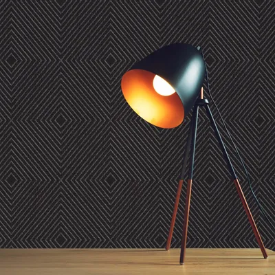 Produktbild von TADESSI Tapete Grafik Noan M1-No.1587 Vliestapete Schwarz Silber Geometrisch Modern Wohnzimmer Schlafzimmer Küche