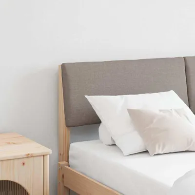 Produktbild von "Schlussverkauf" Gepolstertes Kopfteil 1 pc - Einfach zu reinigen - Taupe 150 cm Massives Kiefernholz C10848