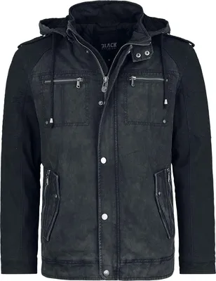 Produktbild von Black Premium by EMP Herren schwarz/graue Winterjacke mit Kinnschutz XXL