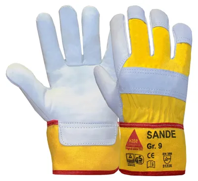 Produktbild von Hase SANDE, Arbeitshandschuh aus Rindnarbenleder, Größe 7 12 Stk
