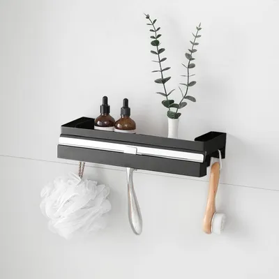 Produktbild von Badezimmerregal ohne Bohren, 33 cm für Shampoo und Duschgel