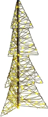 Image de Sapin de Noël avec 160 LED Blanc chaud 150 cm Rotin