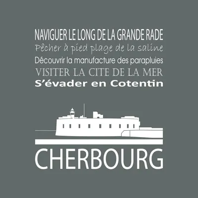 Image de Tableau sur toile Cherbourg gris 30x30 cm, Tableau mural moderne pour décoration intérieure