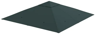 Image de Toit de pergola en polyester, imperméable, avec protection UV, remplacement de toit de pergola 3x3, vert foncé | 8 trous de drainage | Revêtement en polyamide de 180 g/m² | 298 x 298 cm
