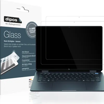 Produktbild von 2x Schutzfolie für HP OmniBook Ultra Flip 14 - Anti-Shock 9H Folie dipos Glass Kunststoffglas