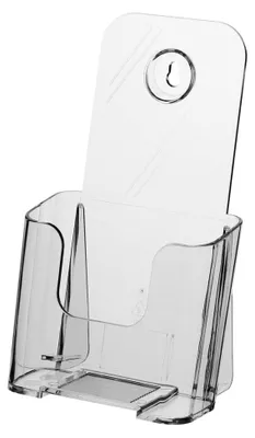 Produktbild von 10 Stück Prospekthalter im DIN Lang Format (99x210mm) Hochformat transparent