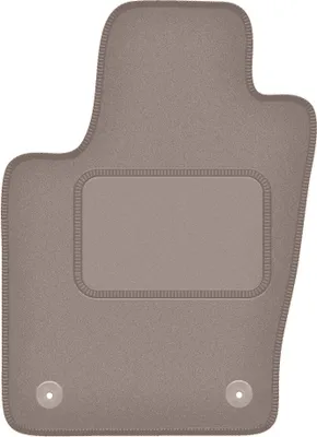 Produktbild von Fahrerfußmatte Velours beige passend für Dodge Durango III (2010-2020, 7 Personen) – mit Befestigungen – passgenau