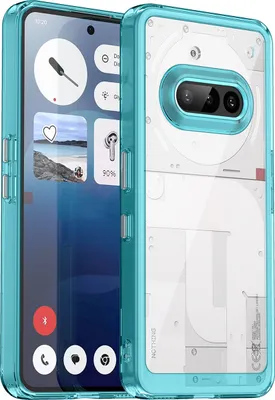 Immagine prodotto di Custodia per il telefono Nulla 3A trasparente, antiurto TPU silicone custodia protettiva blu cielo