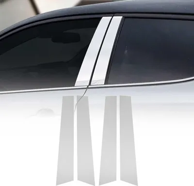 Obrázok produktu pre Obloženie stĺpika B pre VW Golf 2012-2019 nerezová oceľ strieborná 4ks